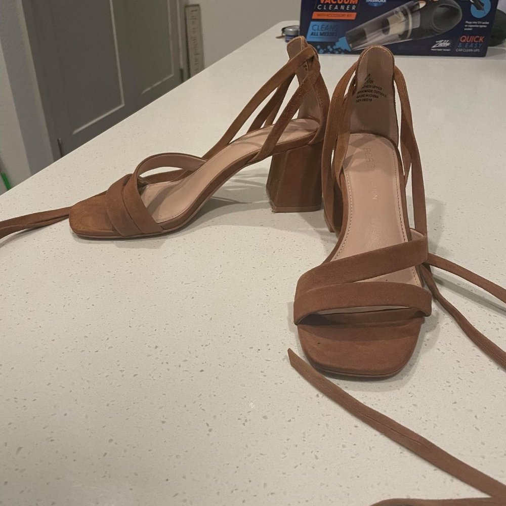 BCBGeneration Debby Suede Block-Heel Sandals